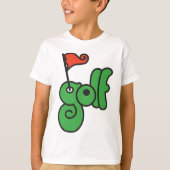 ゴルフワン鮮やかグリーンとレッド Tシャツ (正面)