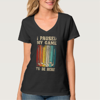 ゴルフヴィンテージクラブここに来るために私のゲームを一時停止 Tシャツ