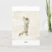 ゴルフヴィンテージ付きグリーティングカード カード (裏面)