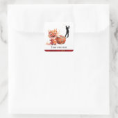 ゴルフ中国のをテーマにしたゴルフパーティの招待状 スクエアシール (バッグ)