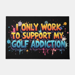 ゴルフ中毒のユーモアをサポートするために働く ドアマット