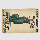 ゴルフ中毒の治療に取り組む ゴルフタオル (横)