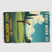 ゴルフ中毒ユーモア ゴルフタオル (横)