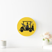 ゴルフ乳母車 ラウンド壁時計 (ホーム)