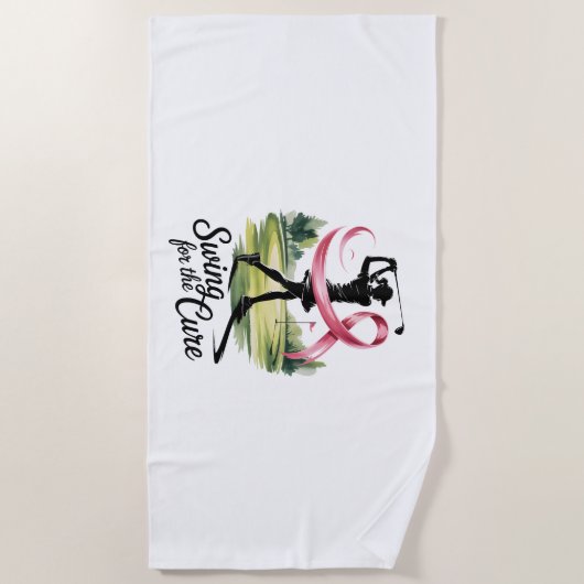 ゴルフ乳癌の治療のためのスイング ビーチタオル (正面)