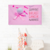 ゴルフ乳癌認識度ピンクテーマ 横断幕 (インサイチュ)