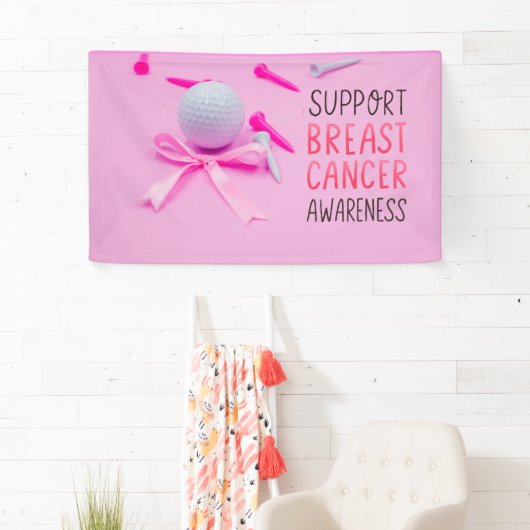 ゴルフ乳癌認識度ピンクテーマ 横断幕 (インサイチュ)