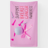 ゴルフ乳癌認識度ピンクテーマ 横断幕 (縦)