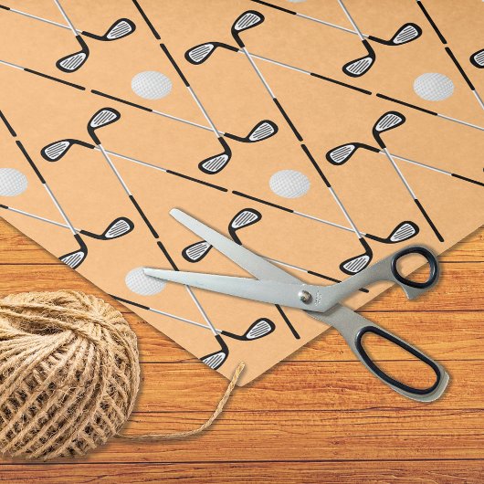 ゴルフ交差クラブのパターンオレンジ 薄葉紙