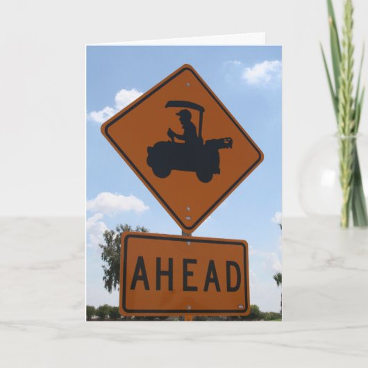 ゴルフ交差 カード (正面)