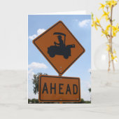 ゴルフ交差 カード (黄色い花)