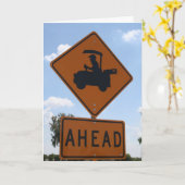 ゴルフ交差 カード (黄色い花)