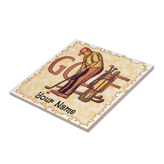 ゴルフ人文字 タイル (側面)