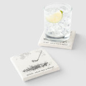 ゴルフ他に何があるおもしろいゴルファー引用文 ストーンコースター (横)