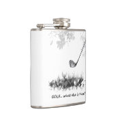 ゴルフ他に何があるおもしろいゴルファー引用文 フラスク (右)