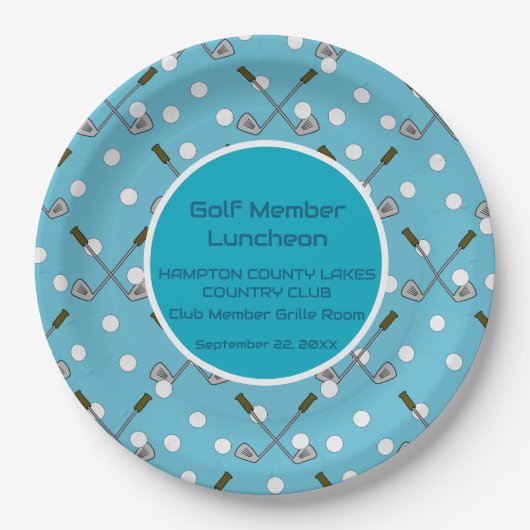 ゴルフ会員専用イベントパーティープレート ペーパープレート (正面)