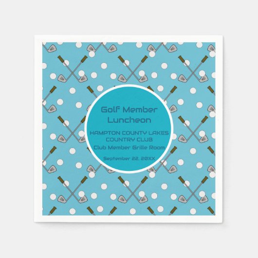 ゴルフ会員専用イベントパーティー スタンダードカクテルナプキン (正面)