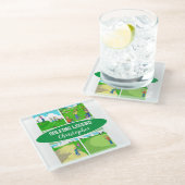 ゴルフ伝説4マンガおもしろいンゴルフ ガラスコースター (アングル)