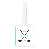 ゴルフ写真ネームカントリークラブスクールイベントチーム キューブオーナメント (正面)