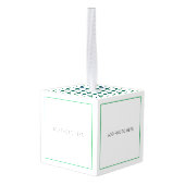 ゴルフ写真ネームカントリークラブスクールイベントチーム キューブオーナメント (裏面アングル)