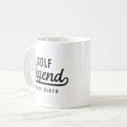 ゴルフ凡例誕生おもしろいモダンヴィンテージ コーヒーマグカップ (正面左)