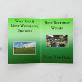 ゴルフ刺激を受けたなハッピーバースデー、 カード (内部)