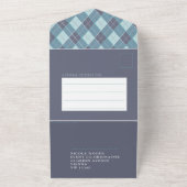 ゴルフ募金大会ブルーフォトRSVP オールインワン招待状 (外側)