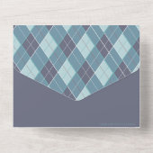 ゴルフ募金大会ブルーフォトRSVP オールインワン招待状 (裏面)