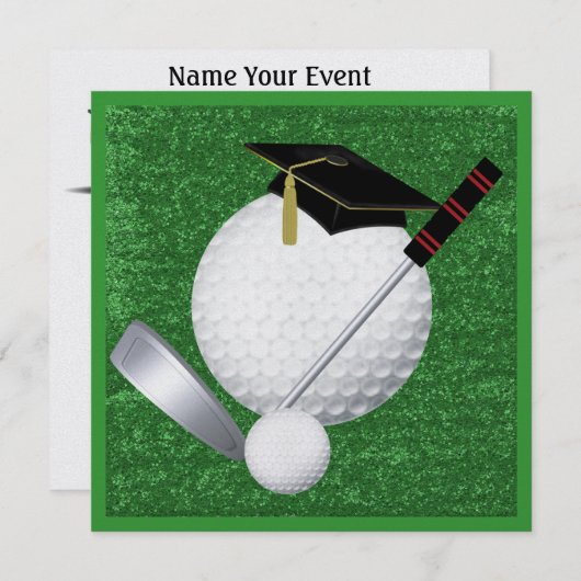 ゴルフ卒業 – SRF 招待状 (正面/裏面)