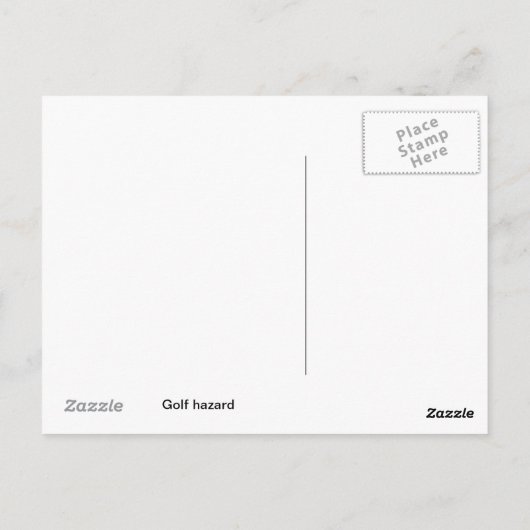 ゴルフ危険 ポストカード (裏面)