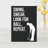 ゴルフ友達への面白ゴルフカード 彼のゴルフ用 カード (黄色い花)