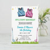 ゴルフ合同パーティー招待状 招待状 (スタンド正面)