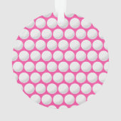 ゴルフ名ピンクモダングリーンオレンジゴルフおもしろい オーナメント (裏面)