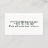 ゴルフ名刺、ゴルフインストラクターの名刺 名刺 (裏面)