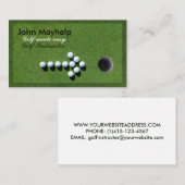 ゴルフ名刺、ゴルフインストラクターの名刺 名刺 (正面/裏面)