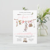 ゴルフ名門私立校風のガールバースデーパーティー 招待状 (スタンド正面)