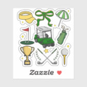 ゴルフ名門私立校風のコケット シール (シート)