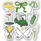 ゴルフ名門私立校風のコケット シール (正面)