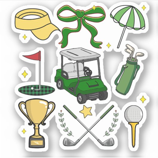 ゴルフ名門私立校風のコケット シール (正面)