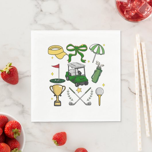 ゴルフ名門私立校風のコケット スタンダードランチョンナプキン (インサイチュ)