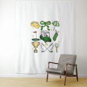 ゴルフ名門私立校風のコケット タペストリー (インサイチュ)