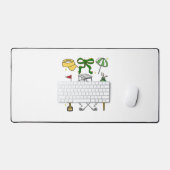 ゴルフ名門私立校風のコケット デスクマット (キーボード&マウス)