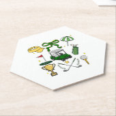 ゴルフ名門私立校風のコケット ペーパーコースター (アングル)