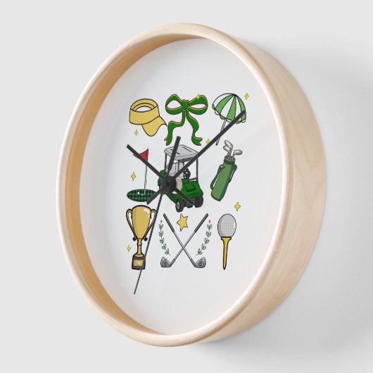 ゴルフ名門私立校風のコケット 壁時計 (傾斜)