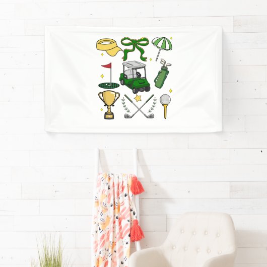 ゴルフ名門私立校風のコケット 横断幕 (インサイチュ)