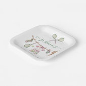 ゴルフ名門私立校風のベビーシャワー物干し具 ペーパープレート (傾斜あり)