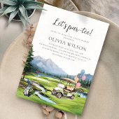 ゴルフ名門私立校風のベビーシャワー 招待状