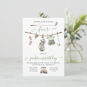 ゴルフ名門私立校風のボーイ誕生日パーティー 招待状 (スタンド正面)