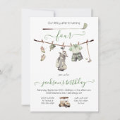 ゴルフ名門私立校風のボーイ誕生日パーティー 招待状 (正面)