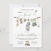 ゴルフ名門私立校風のボーイ誕生日パーティー 招待状 (正面)